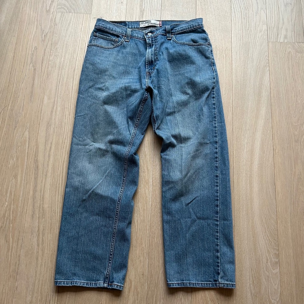 Levi's 559 Relaxed Straight Jeans W34 L27 Blue Denim Stretch Casual Classic Y2K